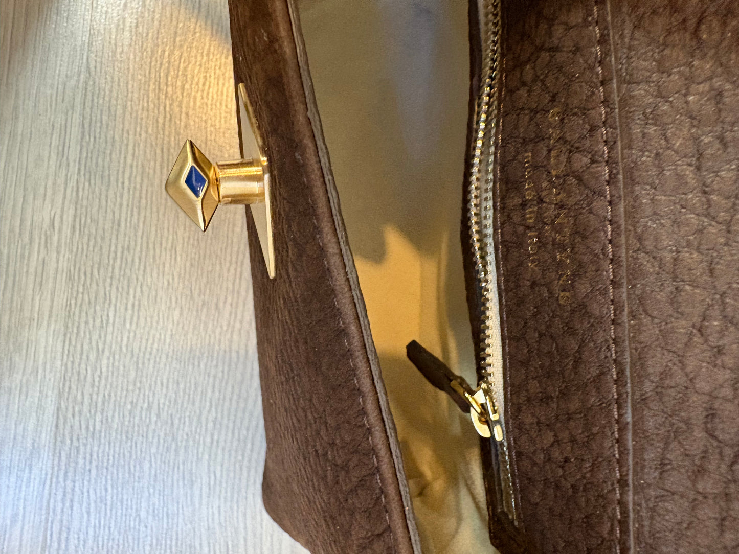 BALLANTYNE. Bolso doble asa marrón piel