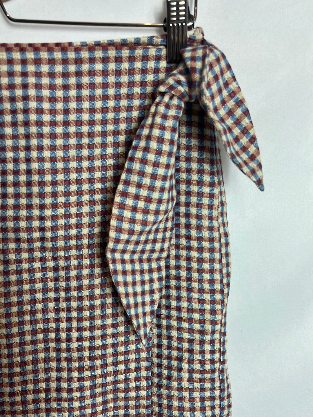 MANGO. Checkered wrap midi skirt. TS