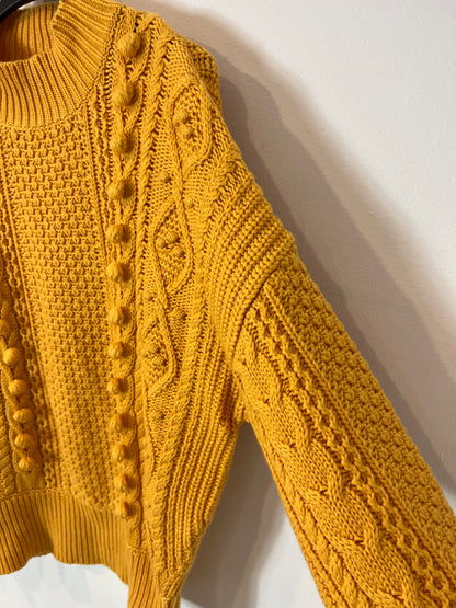 SÉZANE. Jersey mostaza ochos. T M