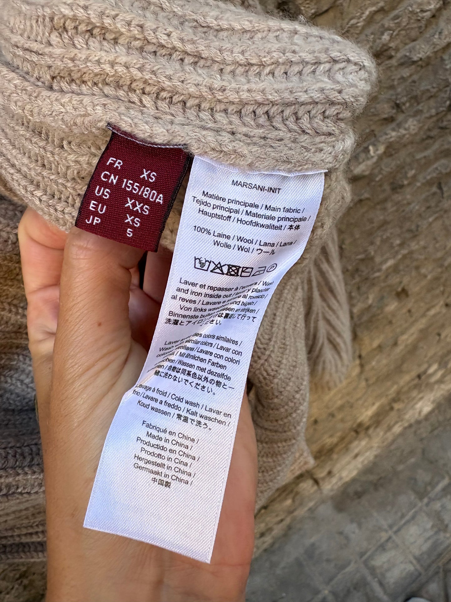 COMPTOIR DES COTONNIERS. Beige turtleneck sweater T.xs