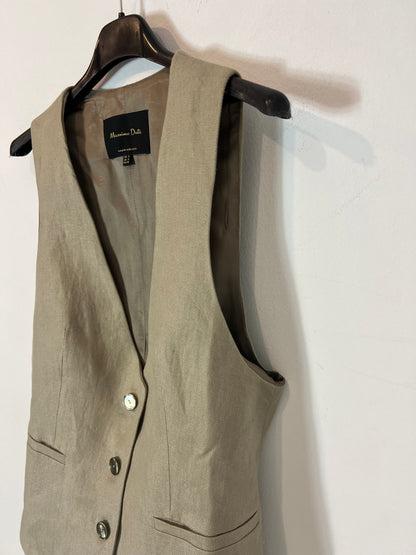 MASSIMO DUTTI. Chaleco beige T.s