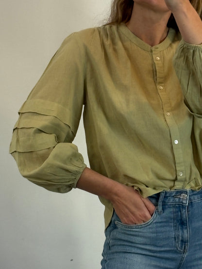 RENATTA&GO. Blusa verde tablas