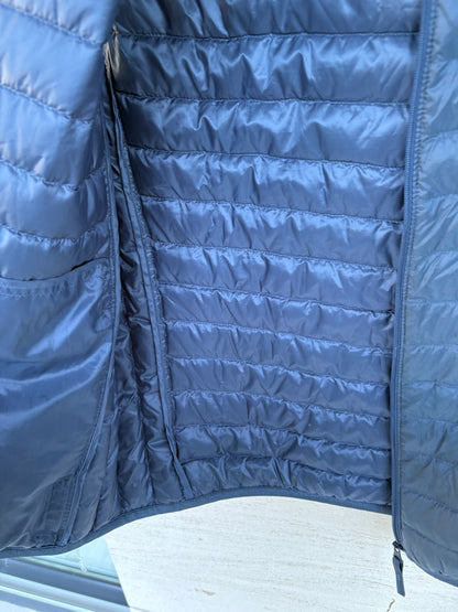 UNIQLO. Ultralight down vest in blue. XS