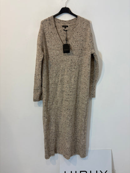 MASSIMO DUTTI. Vestido punto jaspeado con lana