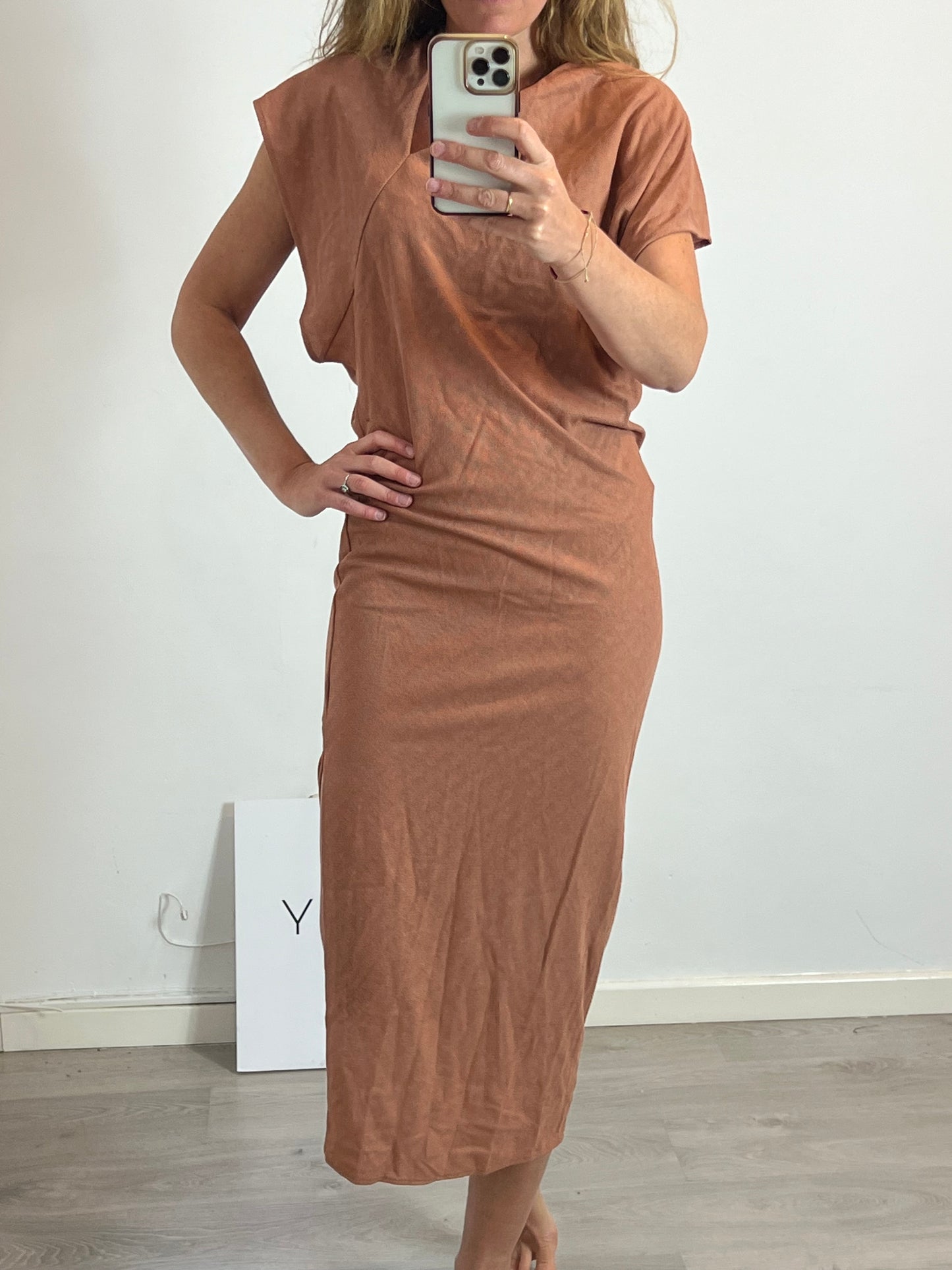 ZARA. Long textured dress. TS