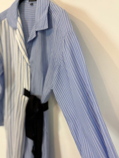 MIRTO. Striped midi shirt dress. Size 36