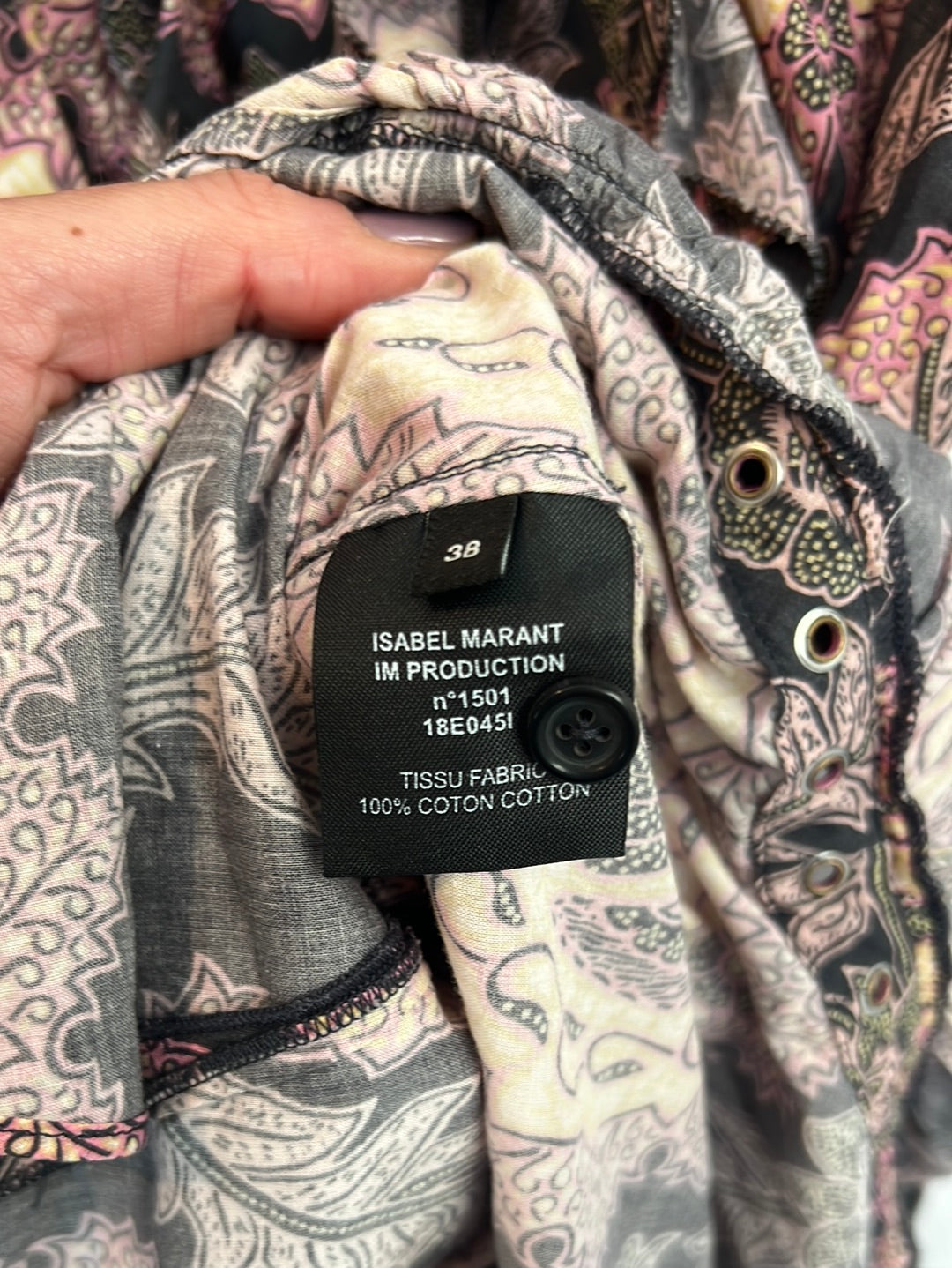 ISABEL MARANT . Vestido corto volantes. T 38