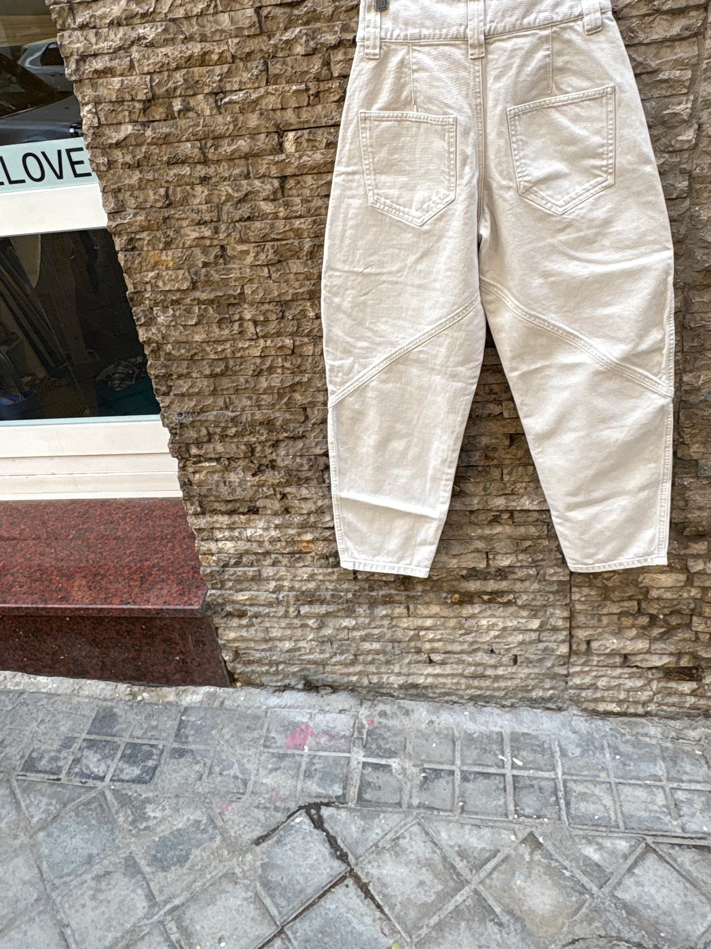 ISABEL MARANT. Denim beige costuras