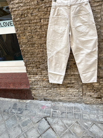 ISABEL MARANT. Denim beige costuras