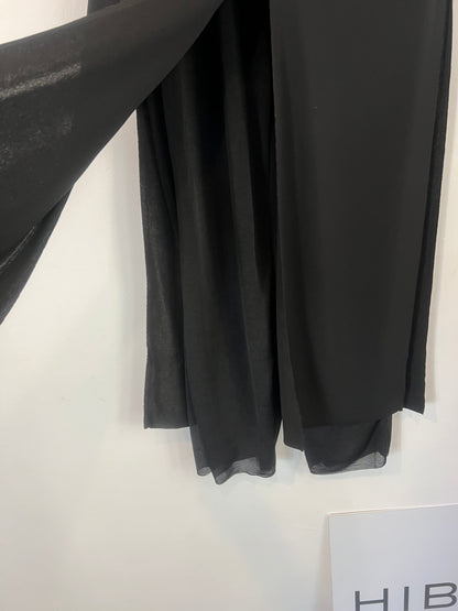 ZARA. Pantalón fluido negro aberturas  T.s