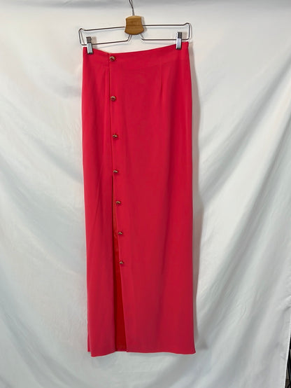 DAVID CHRISTIAN. pink buttoned skirt T.36