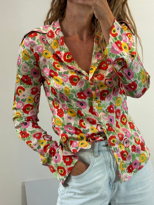 DOLCE & GABBANA. Blusa floral vintage