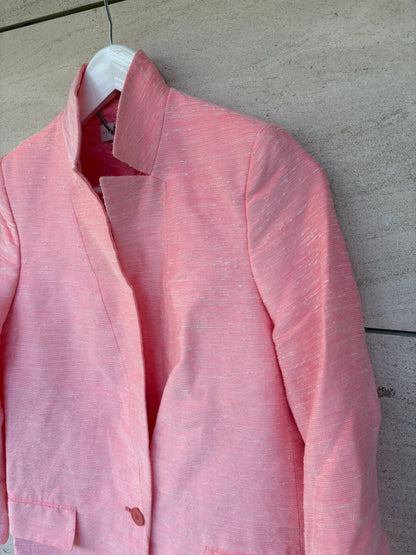 STELLA Mc CARTNEY. Americana rosa jaspeada seda