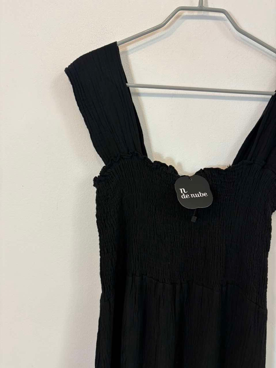 Vestido largo negro bambula