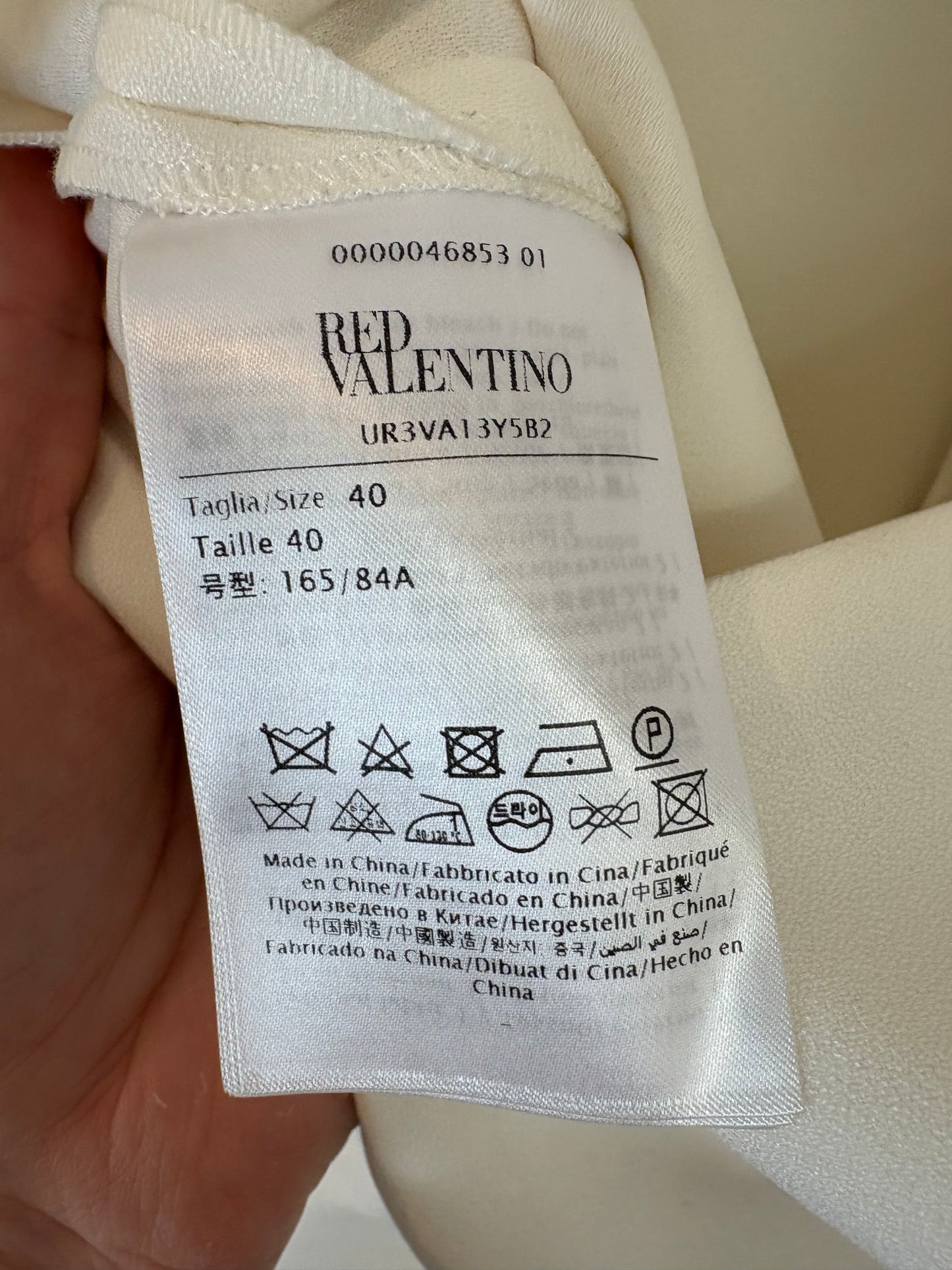 RED VALENTINO. Vestido corto volante. T 40 (S)