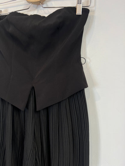 ZARA. Mono negro doble textura T.s