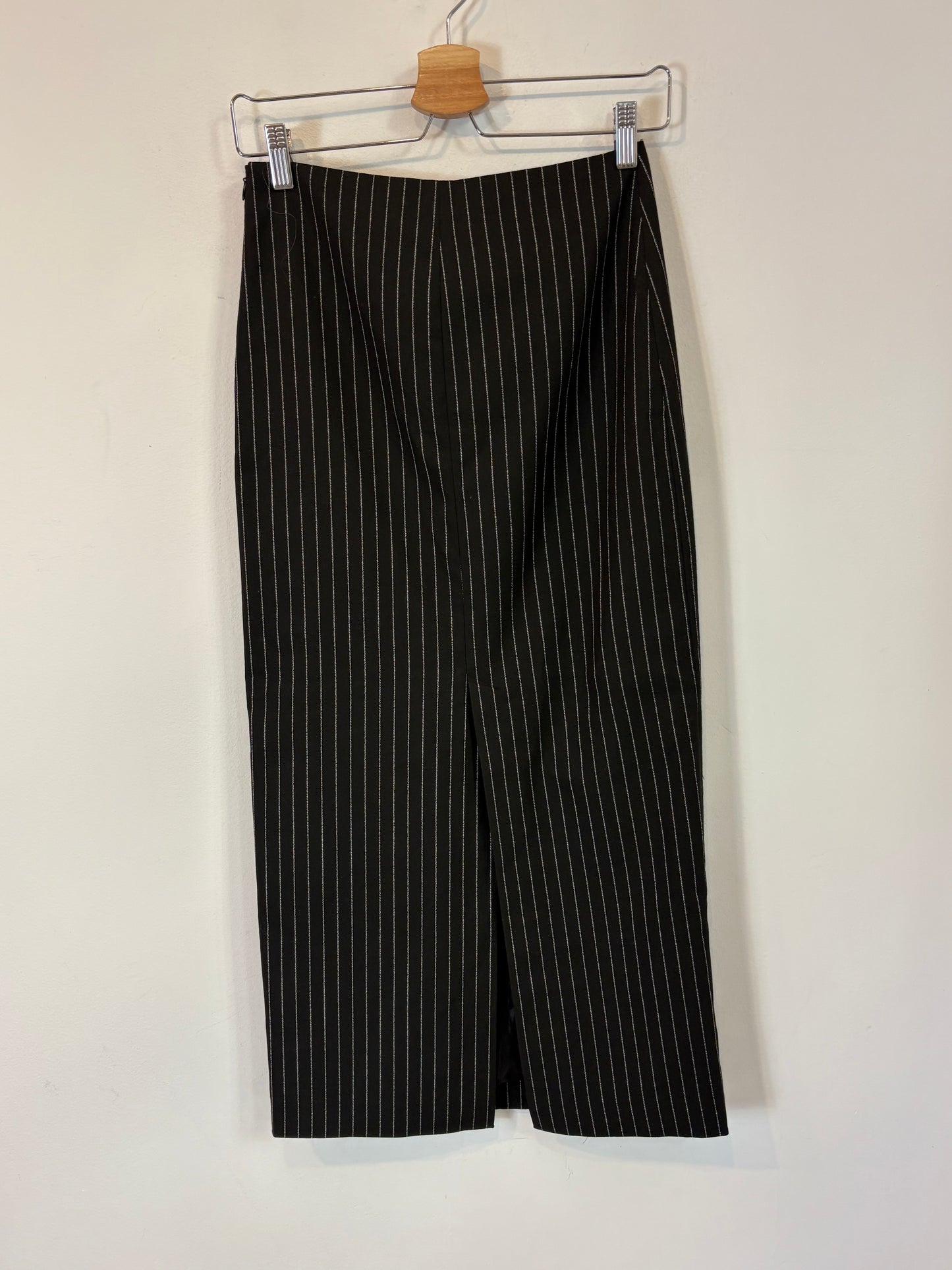 ZARA. Falda tubo larga raya diplomática. T XS