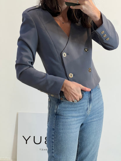 BIMANI. Chaqueta gris botones dorados