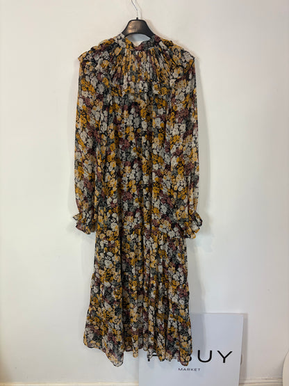 MANGO. Vestido largo estampado vaporoso