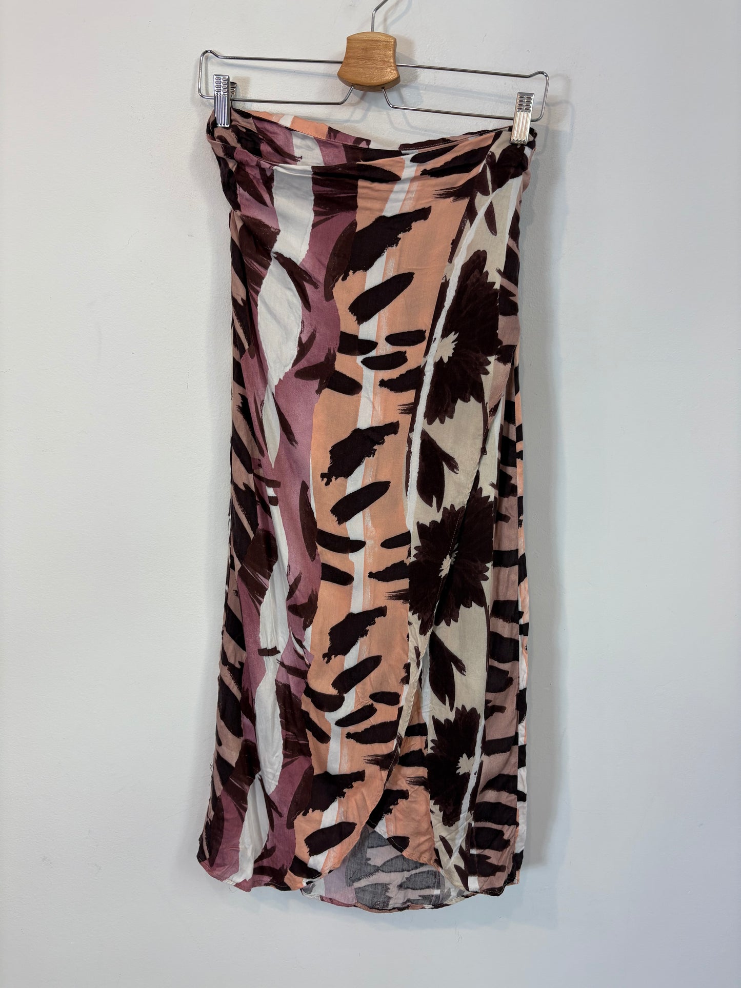 OYSHO. Falda  pareo estampada. T S