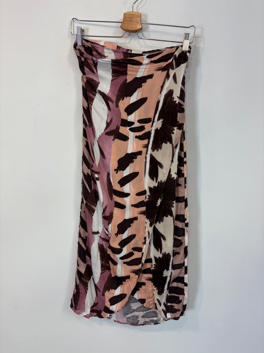 OYSHO. Falda  pareo estampada. T S