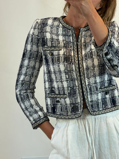 MIRTO. Chaqueta tweed azules