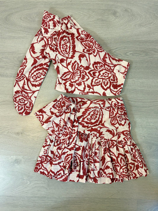 ZARA. Conjunto top y falda estampados