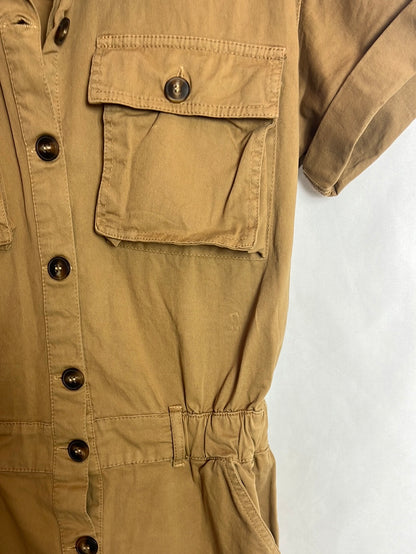 PULL&BEAR . Mono corto camel estilo safari. T M