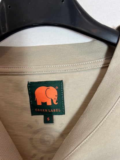 TRENSPLANTS. Beige T-shirt with back designs. TS