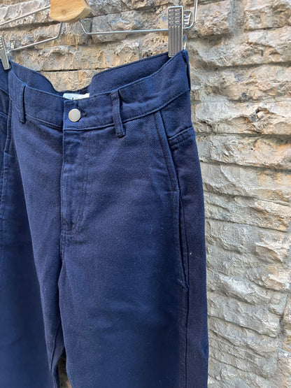ZARA. Denim azul marino recto. T 34 (S)