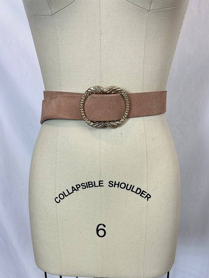 SEZANE. Cinturón rosa piel T.90