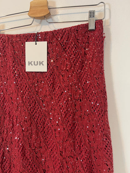 KUK. Falda midi  lentejuelas. T U (S/M)