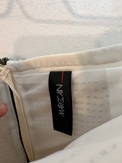 MARCCAIN. Falda beige textura T.1(s)