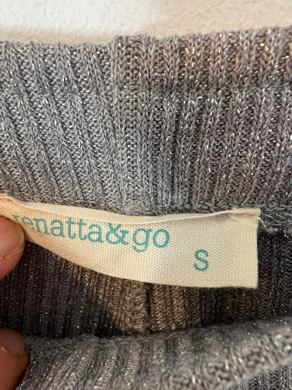 RENATTA &amp; GO. Silver ribbed trousers. TS