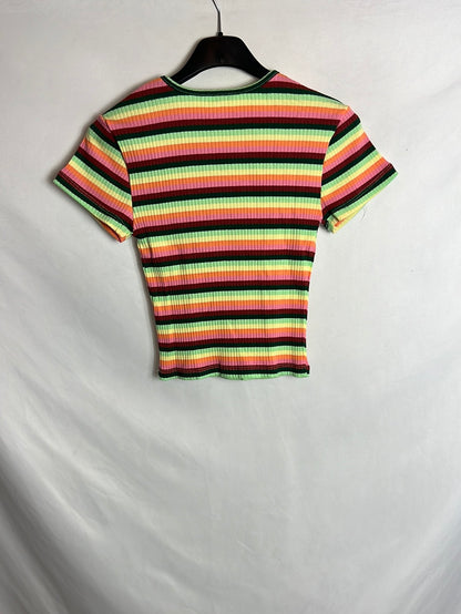 HIGH SPIRITS. Top rayas canalé T.xs