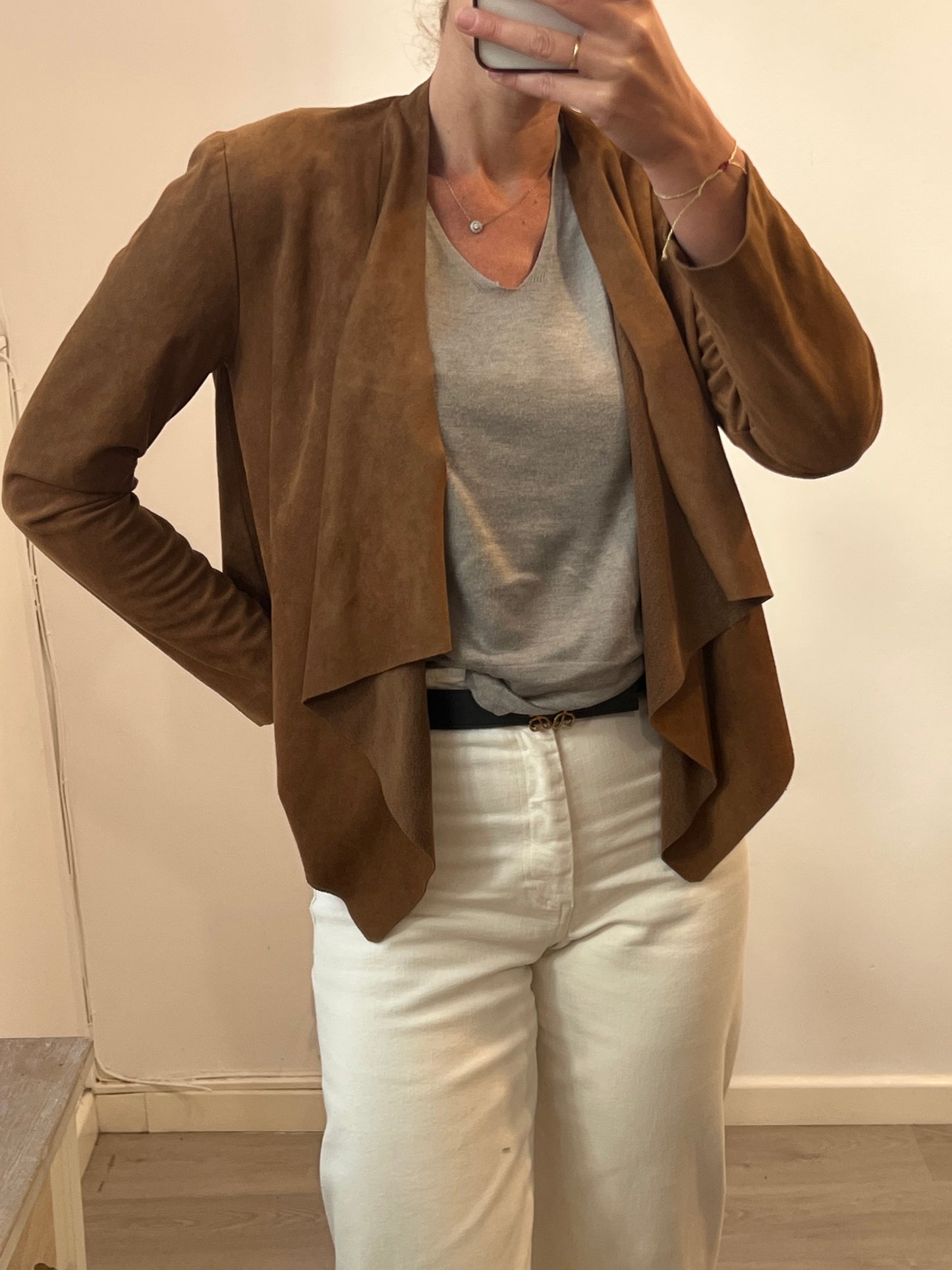 KIABI. Brown suede jacket TM