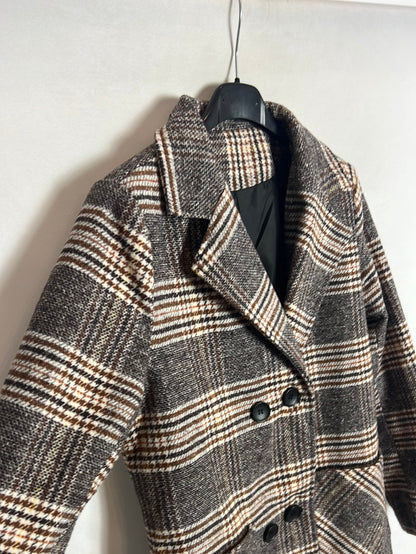 OTRAS. Abrigo cuadros tonos tierra Tu(s)