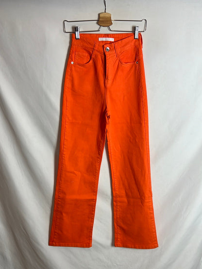 MY PEEOPTOES. Orange wide-leg straight-leg pants. Size 32
