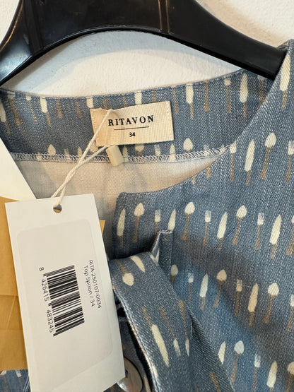RITAVON. Chaqueta denim estampada T.34