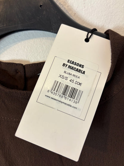 SEASONS. Blusa marrón fluida