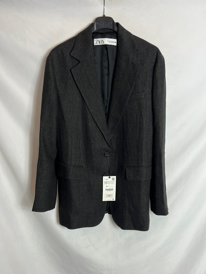 ZARA. Heathered grey blazer. Size XS