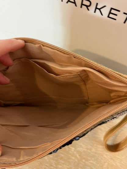 DULCINEA HEREDIA. Bolso doble textura flores