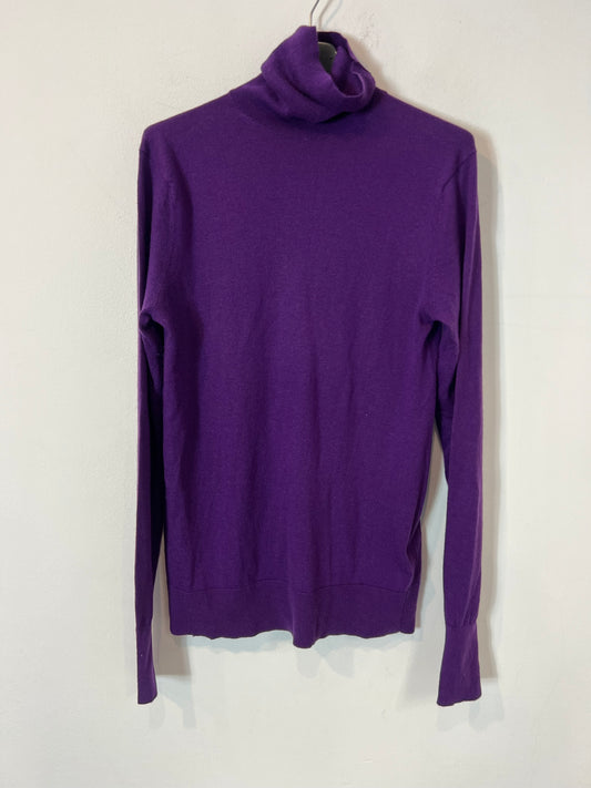 MASSIMO DUTTI. Purple turtleneck sweater with wool T.m