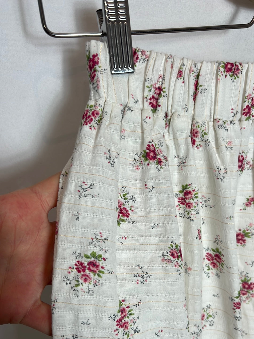 Total look blusa y falda flores rosa. T 0( XS/S)