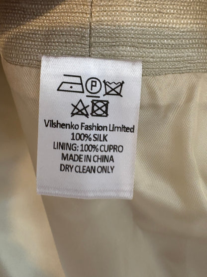 VILSHENKO. Chaleco seda bordados. T 8 (M)