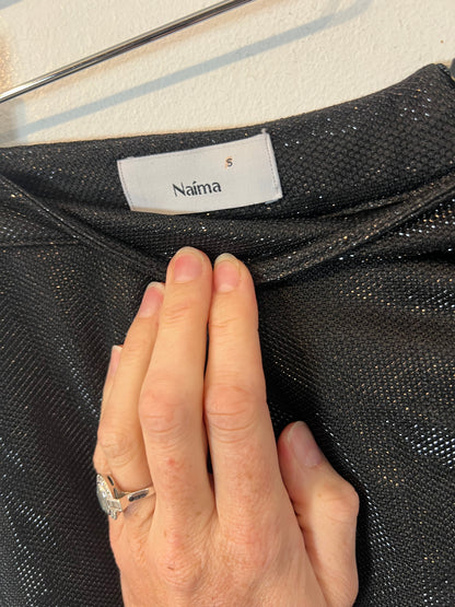NAIMA. Falda negra fruncido