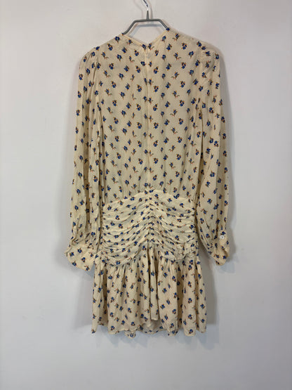 ZADIG & VOLTAIRE. Vestido corto estampado fruncidos