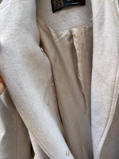 ZARA. Abrigo largo beige lana