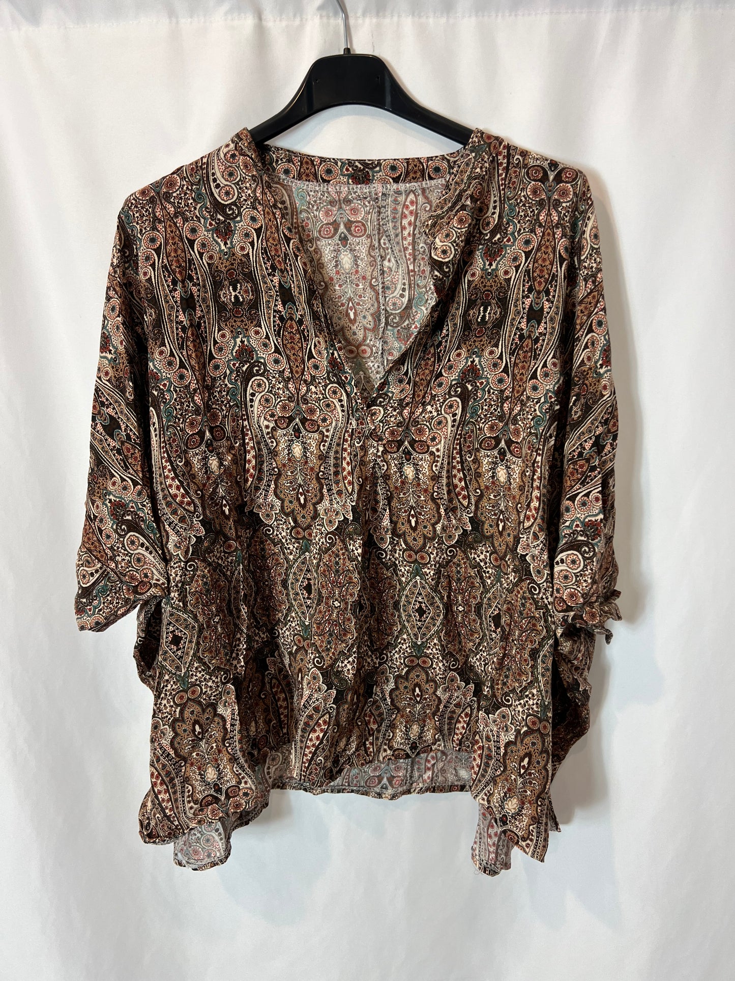 OTHERS. Brown print blouses TU(M)