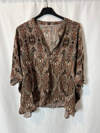 OTHERS. Brown print blouses TU(M)